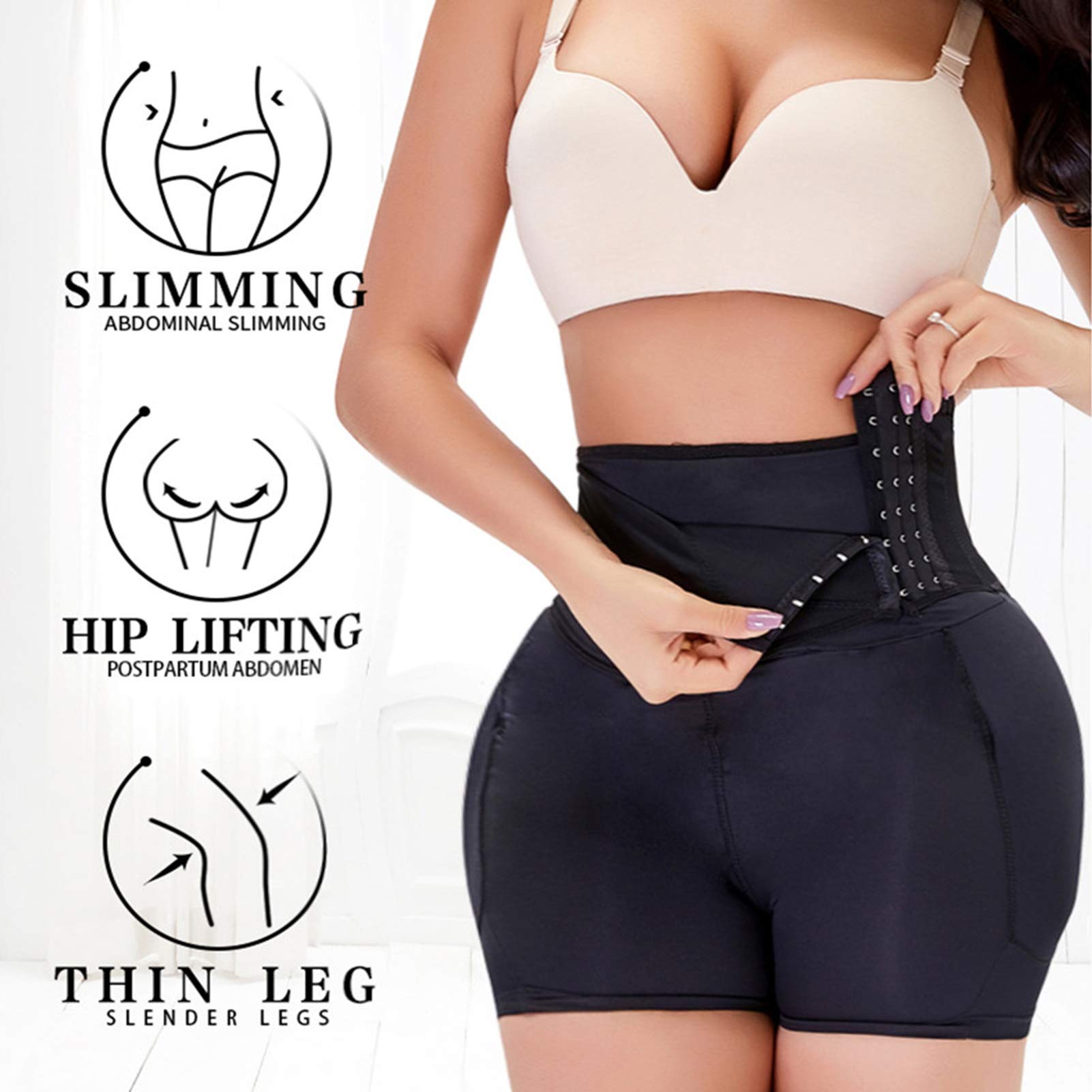 Generic Donne Mutande Imbottite Shapewear cvCushion Butt Lifter Pants per Le Donne, Women Silicone Hip Pads Silicone Falso Imbottito Mutandine Brief Underwear Shapewear