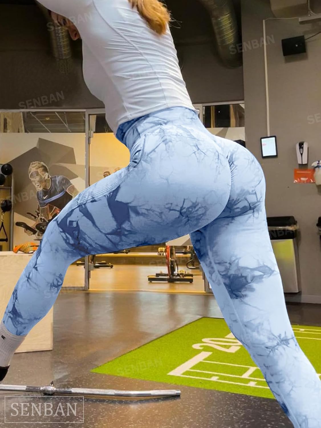 SENBAN Women Scrunch Workout Leggings: Butt Lifting High Waisted Yoga Pants - Tie Dye Seamless Booty Gym Leggings - Image 3
