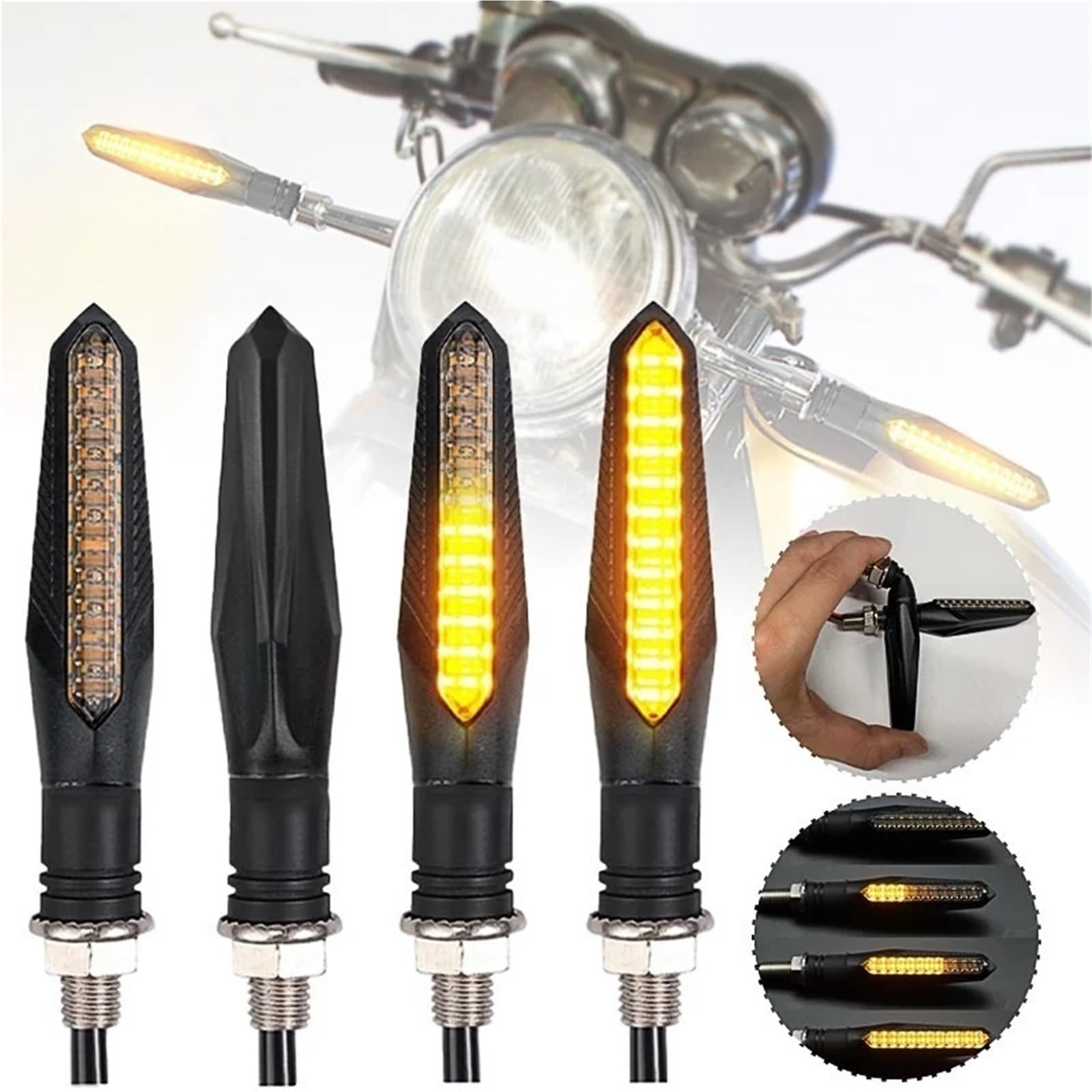 Per Moto 12V Turno per luci di segnalazione per Honda Chopper per Yamaha