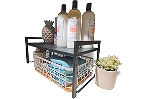 Expandable Kitchen Counter Shelf with 10.6" Deep Storage