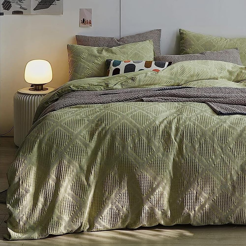 Housse de couette tricoté à la main effet gaufré haut de gamme