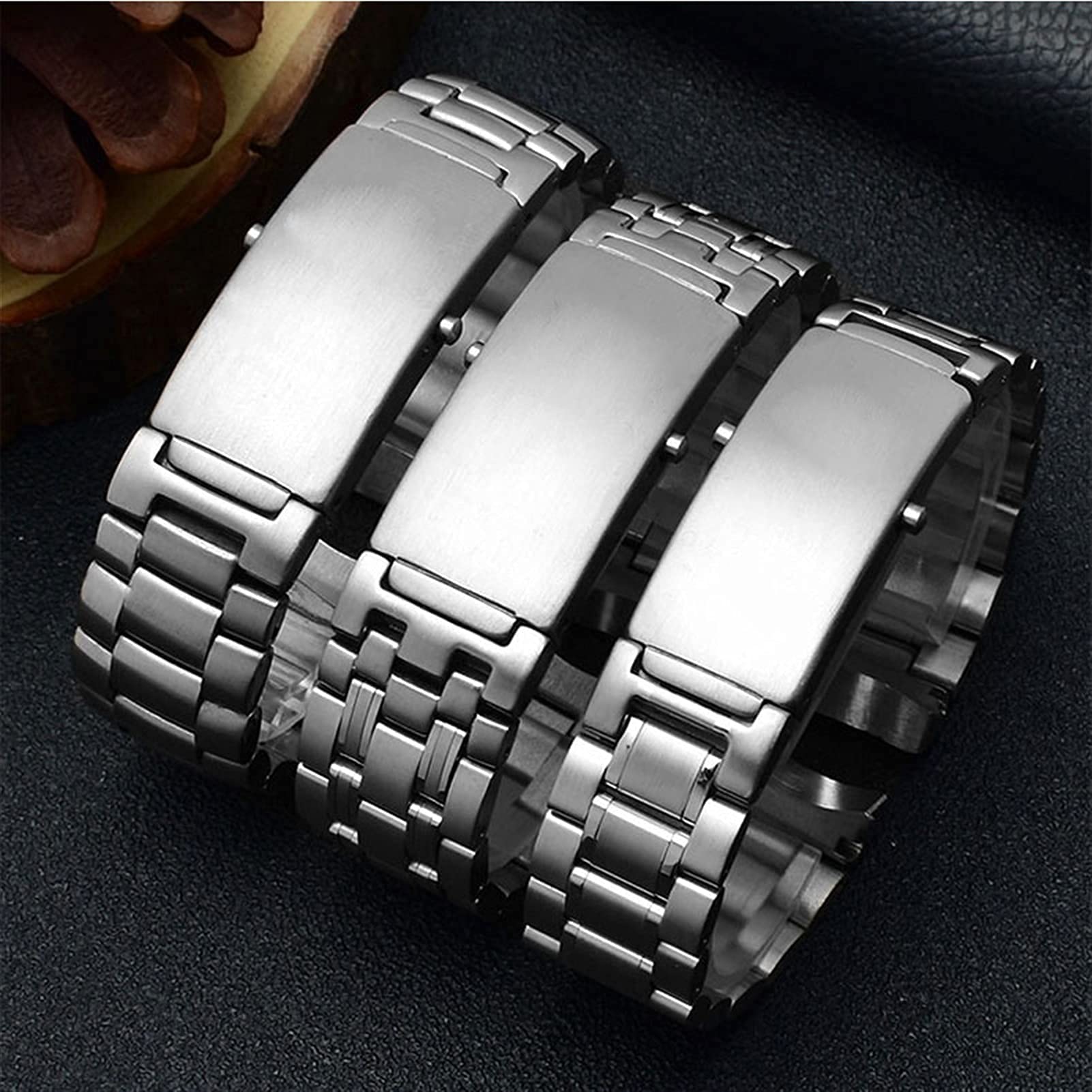 Herren-Uhrenzubehör, 18 mm, 20 mm, 22 mm, Edelstahlarmband für Schnellverschluss, Sportarmband, Armband
