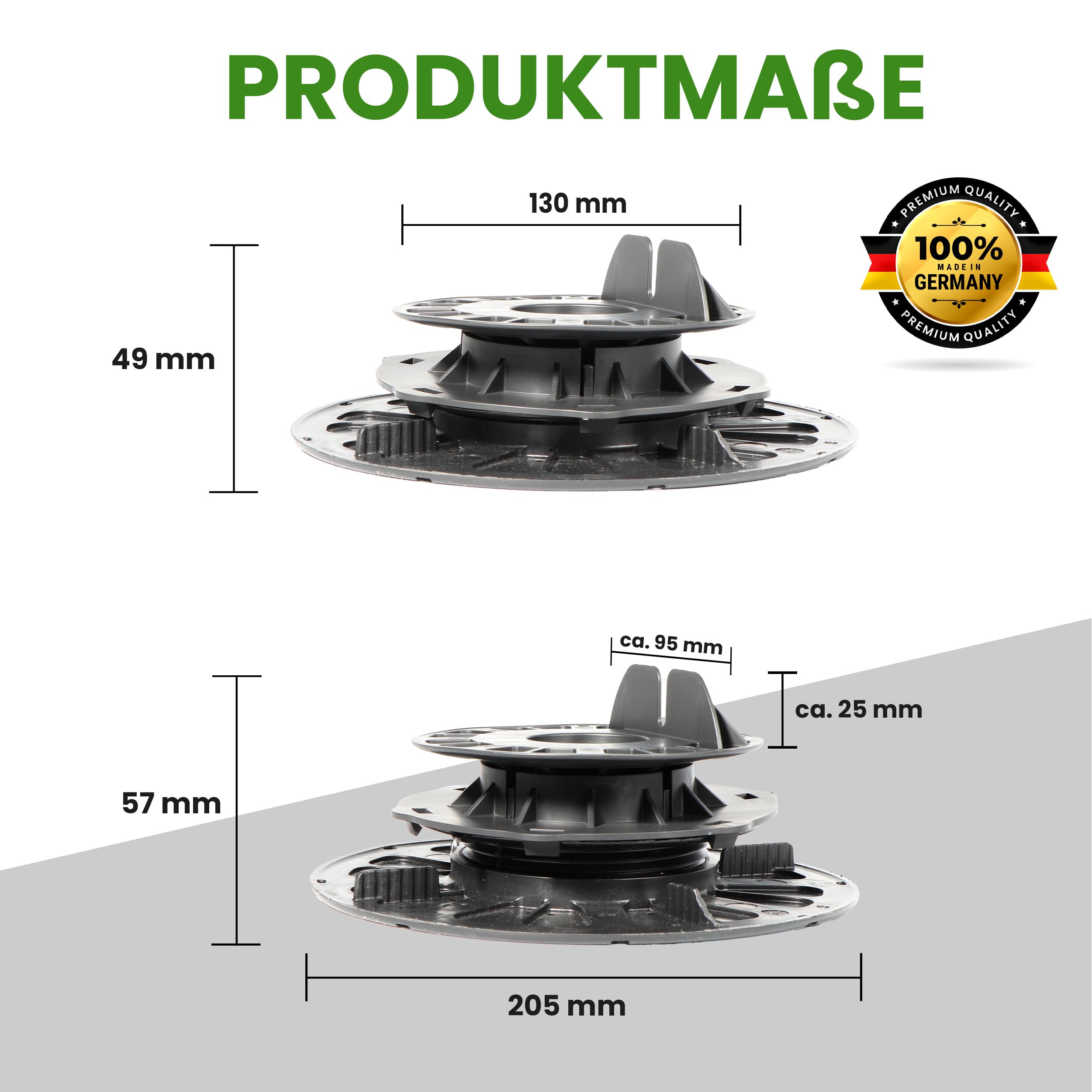 Gartenwelt Riegelsberger Supporto Premium 49-57 mm – 52 Pezzi