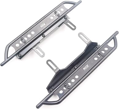 KYX Racing Side Step Running Boards Foot-Plate for 1/10 RC Crawler Redcat Gen8 Scout II Aluminum