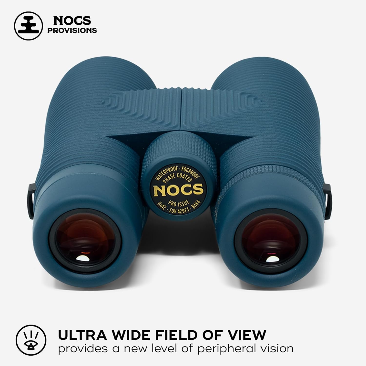 Nocs Provisions Pro Issue 8x42 Compact Fogproof Waterproof Binoculars for Adults & Kids, 8X Magnification, Wide View Multi-Coated Lenses for Bird Watching, Hunting & Stargazing- Harbor Blue - Image 2