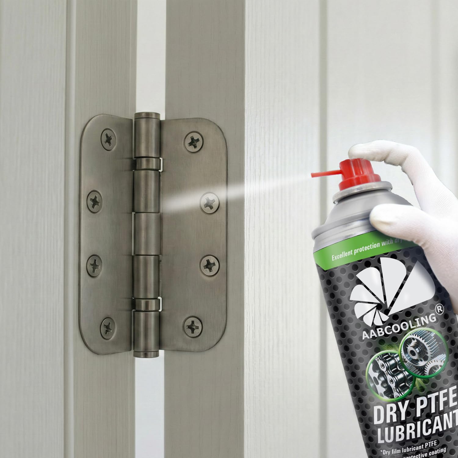 AABCOOLING Dry PTFE Lubricant 400 ml – smar teflonowy do narzędzi elektrycznych i mechanicznych w spreju, do prowadnic, szyn i plastikowych elementów ślizgowych – redukuje tarcie