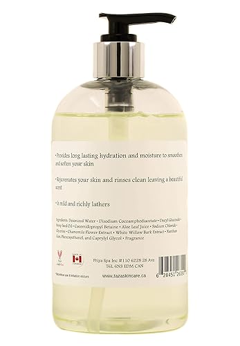 Miniatura 3 de Taza Gel de baño natural premium Omega-3 de cáñamo y aloe coco lima, 16 fl oz (16.0 fl oz) Piel suave y lisa Contiene Aceite de semilla de cáñamo