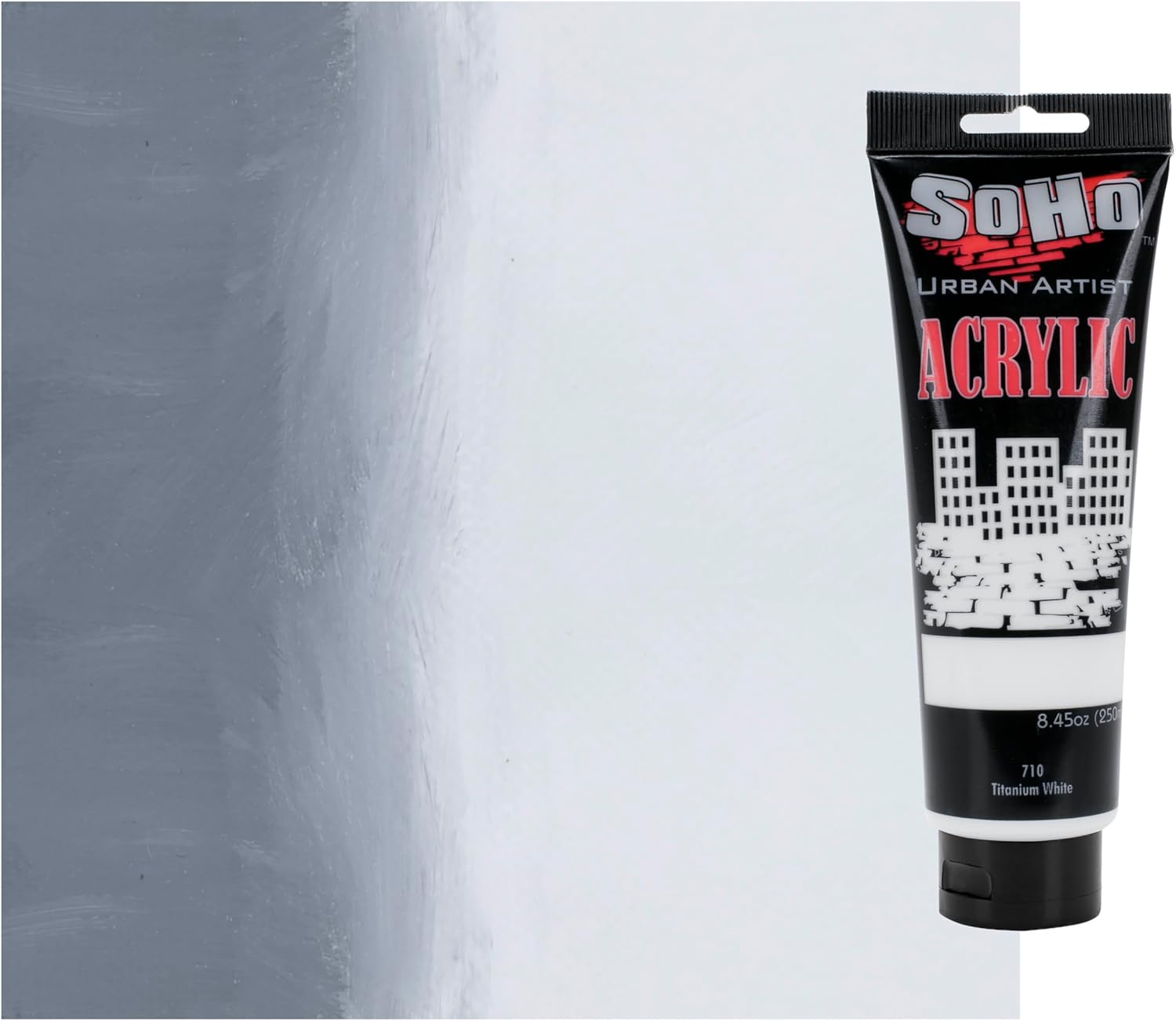 Soho Urban Artist Heavy Body Acrylic Paint - 250 ml Tube - Titanium White - Thick, Rich Color, Excellent Coverage, Professional Quality - Artists Acrylic Paint
