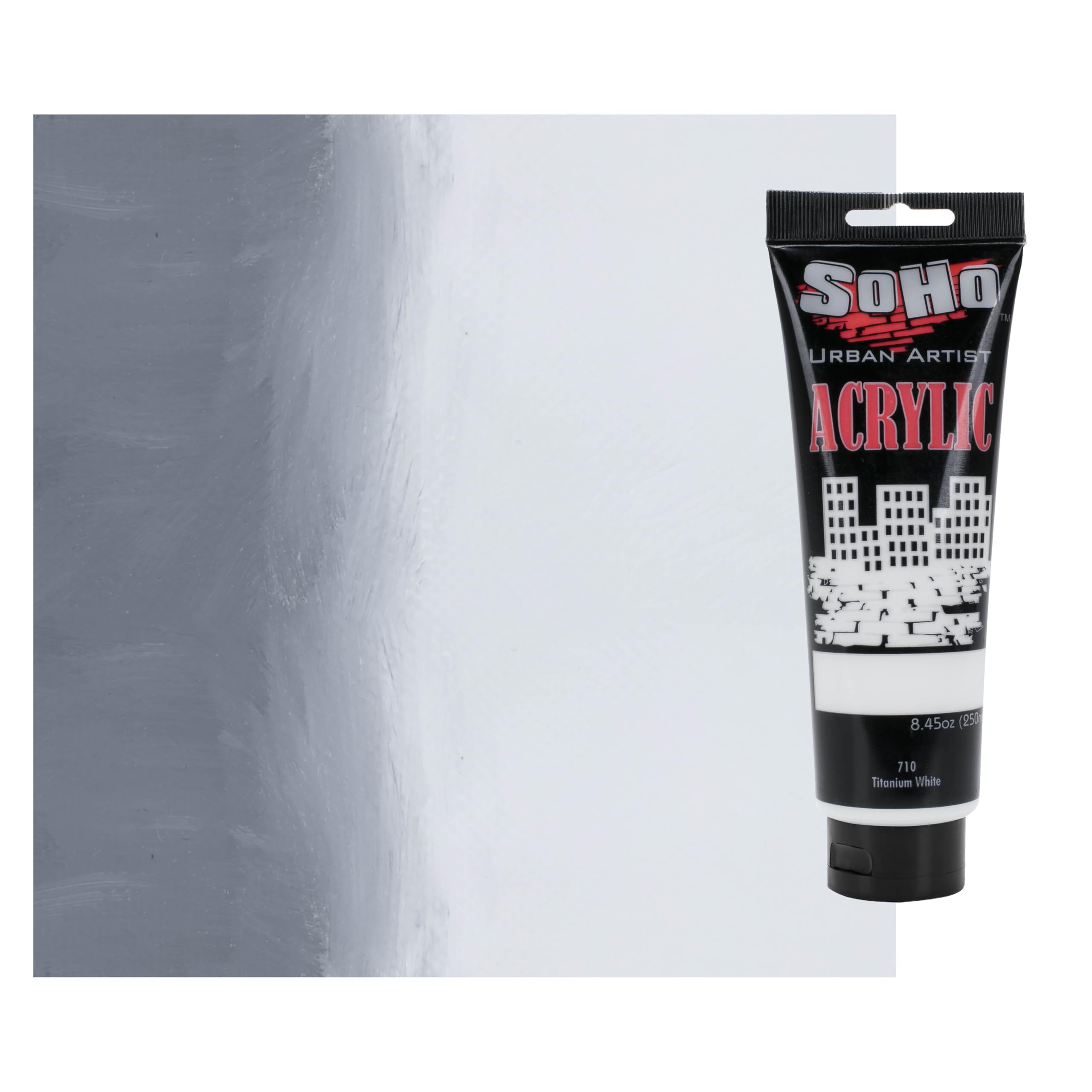 Soho Urban Artist Heavy Body Acrylic Paint - 250 ml Tube - Titanium White - Thick, Rich Color, Excellent Coverage, Professional Quality - Artists