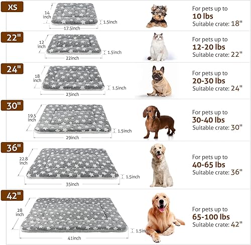 Miniatura 2 de Mora Pets Cama ultrasuave para mascotas, lavable, para perros grandes, medianos y pequeños, reversible, de forro polar, para perreras, gatos y