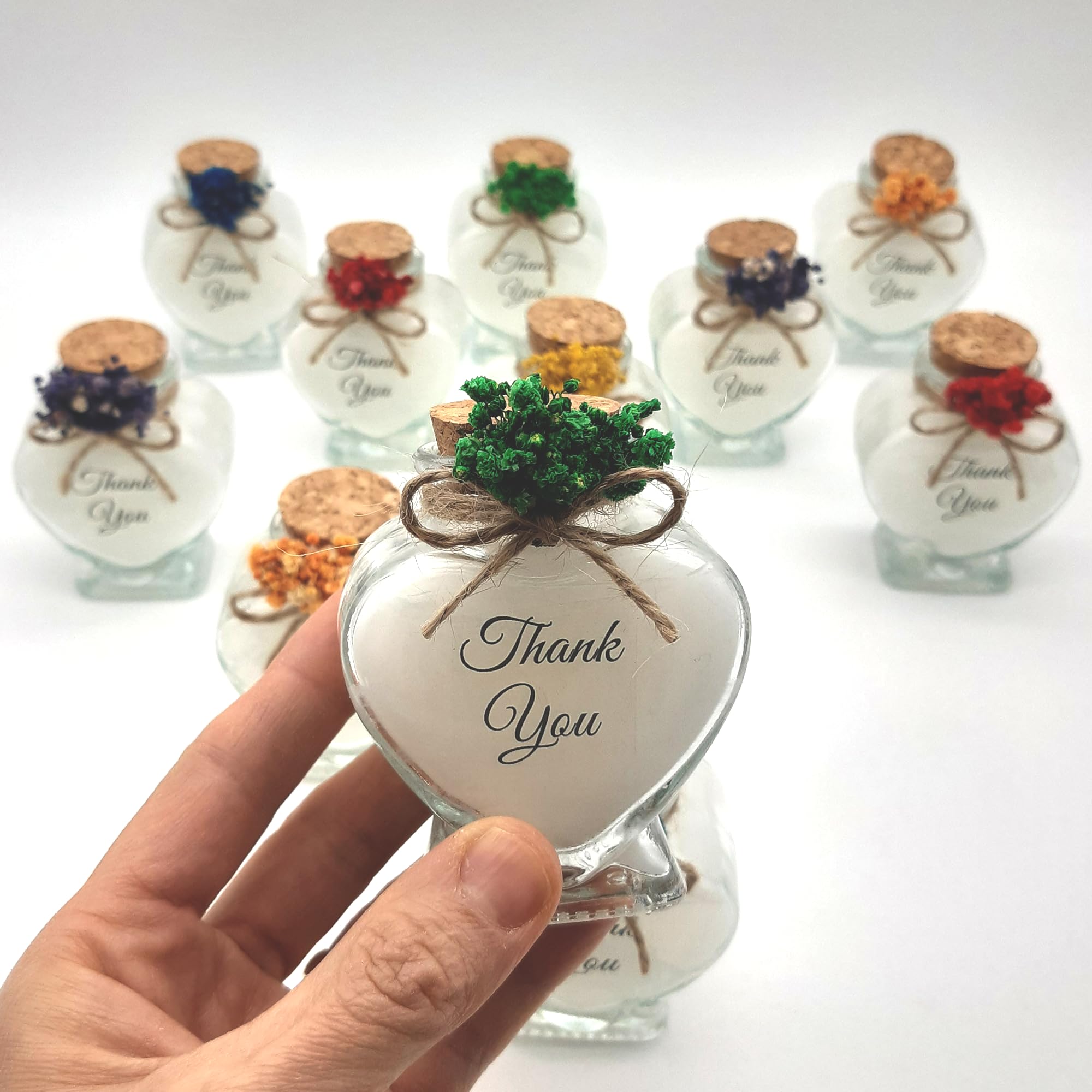 detalles boda para invitados, 20 velas en cristal personalizadas Detalles Comunion, Bautizo, Boda, Regalito Invitados, ideal como regalo recuerdos comunion (blanco, juego de 20)