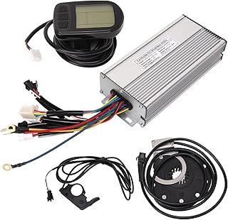 SPYMINNPOO Bike Controller Kit,36V 48V 1500W Electric Bike Conversion Kit 35A Sine Wave Controller with Light Wire LCD5 Panel Thumb Throttle