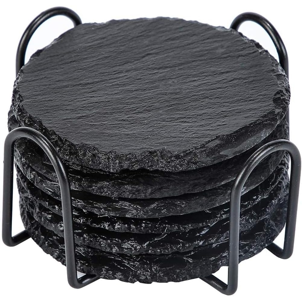 CTRLZS 10cm Round Glass Coaster with Practical Stand Suitable for Drinks, Mugs, Bars, Glasses