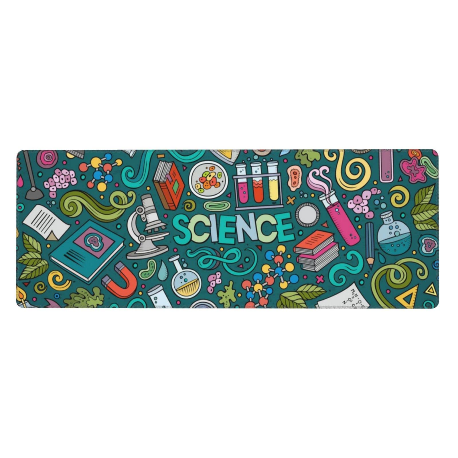 Grand tapis de souris science 80 x 30 cm avec base en caoutchouc - 8