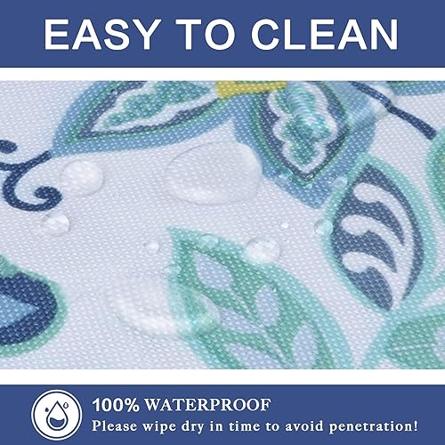 Miniatura 5 de UMINEUX Mantel para exteriores con agujero para sombrilla y cremallera, para primaveraverano, impermeable, para picnic, barbacoa, jardín (60