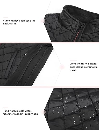 Miniatura 5 de PETREL Chaleco térmico para mujer con batería, abrigo térmico eléctrico recargable