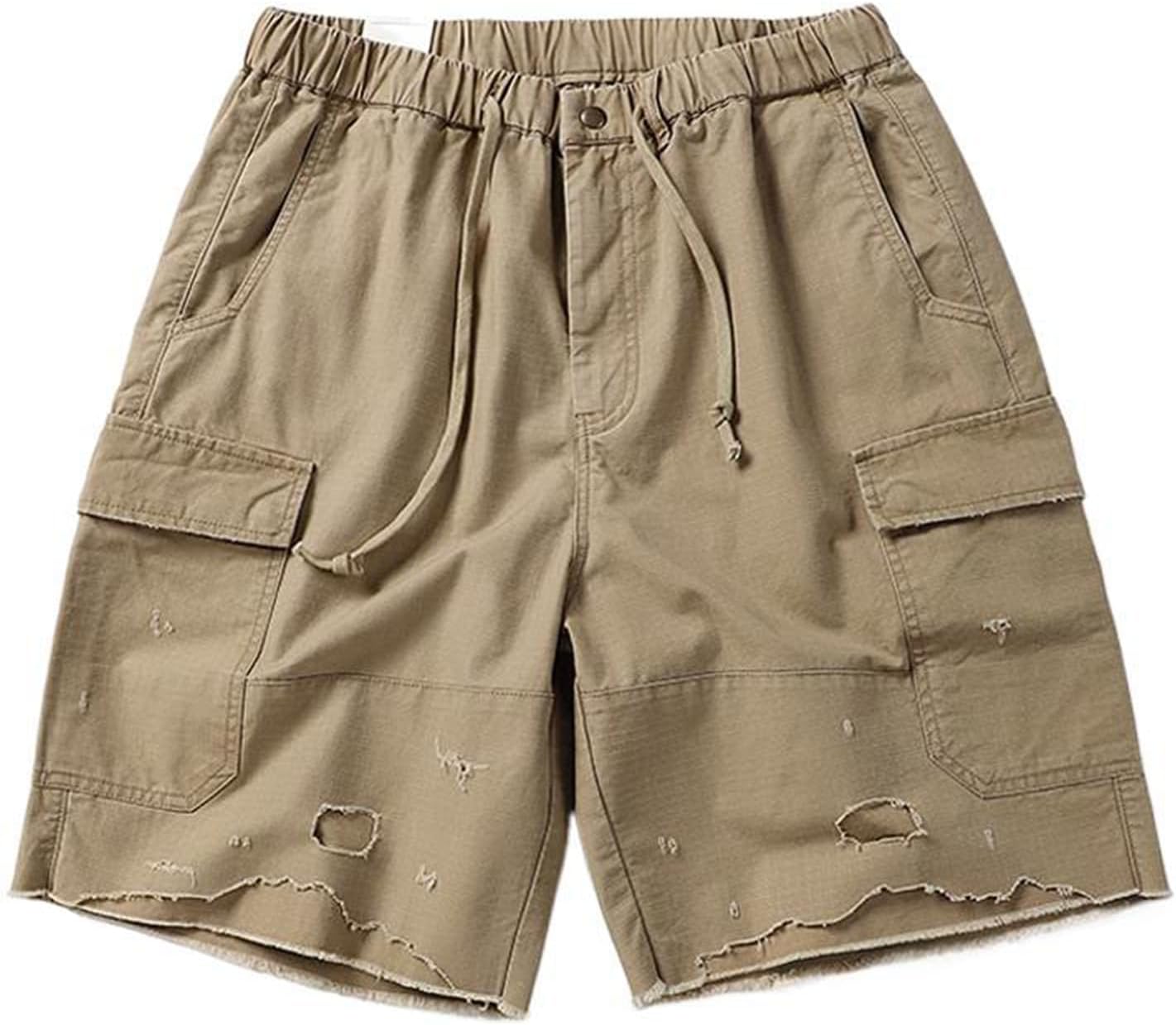 American Retro Shorts for Men,Summer Wide-Leg Casual Shorts