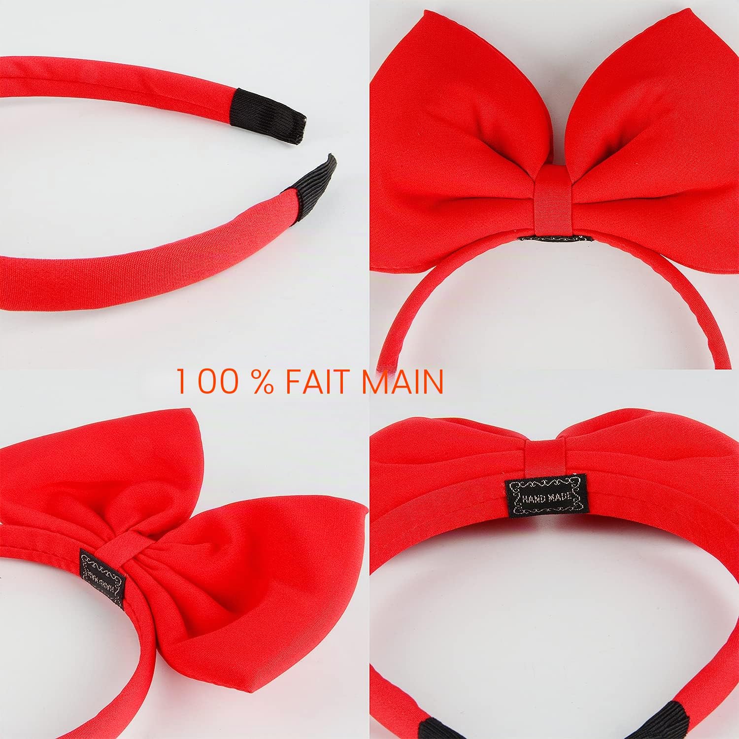 Bandeau à Nœud Rouge, Hoshin Kiki La Petite Sorcière Schokobons Bandeau Rouge avec Nœud pour Femmes et Enfants