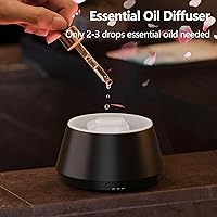 Vista 4 de Flame Essential Oil Diffuser, Upgrade 7 Colour Lights Aromatherapy Diffuser, Oil Diffuser, Air Humidifier, Aroma Diffusers for Home, Bedroom