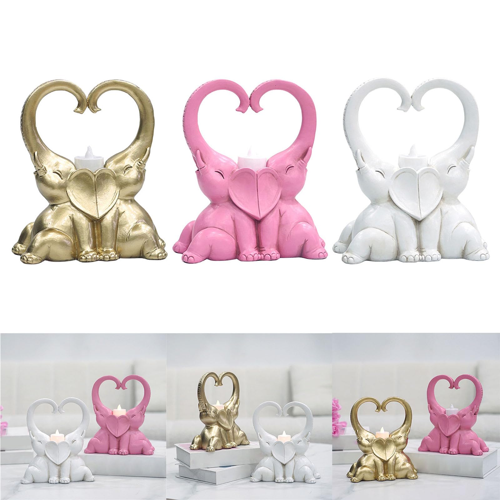 Surakey Portavelas De Cristal Para Velas De Té, Carrusel Plateado