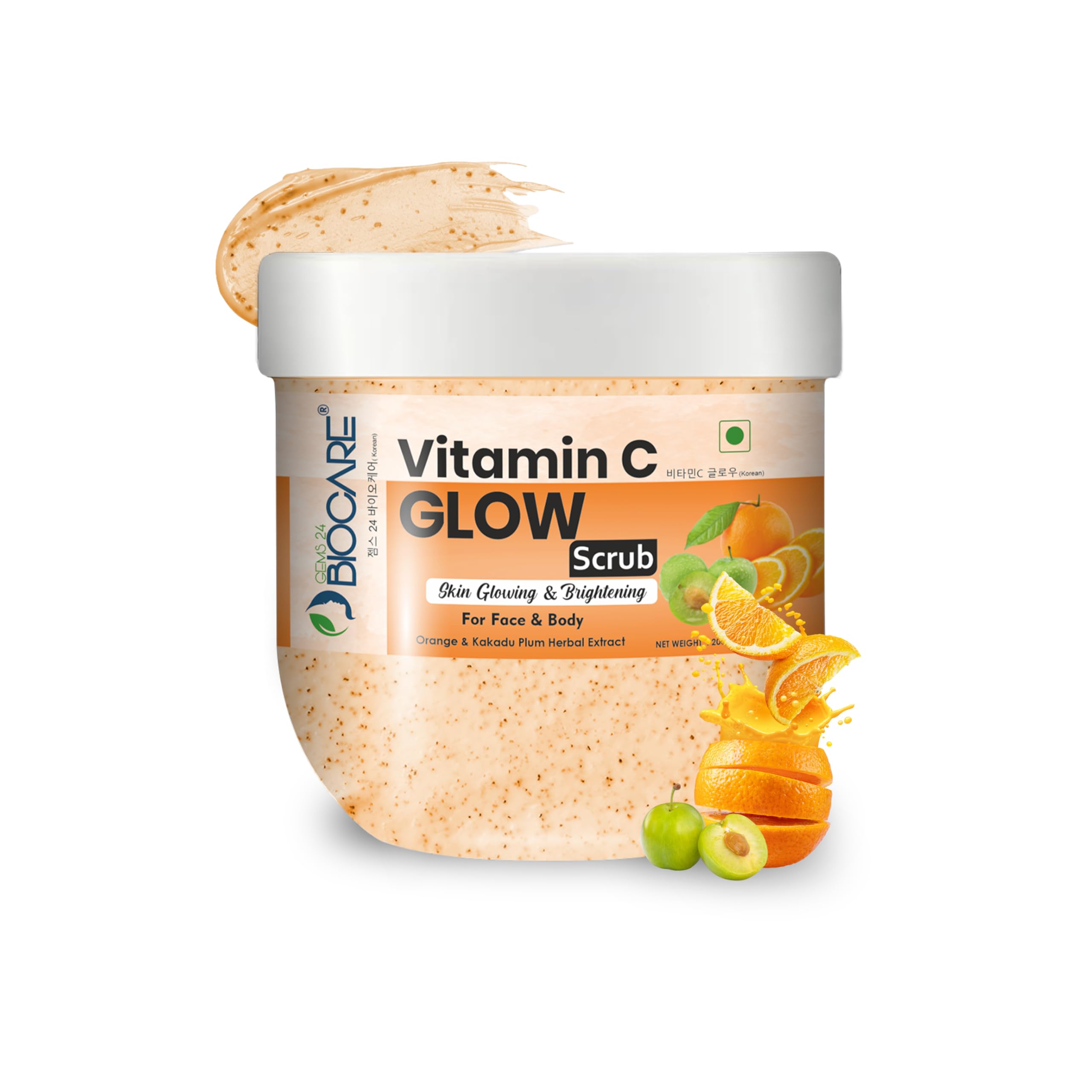 Gems24 Biocare Vitamin C Face & Body Scrub (200ml) - helping to improve skin texture and elasticity- Men & Women-image-8