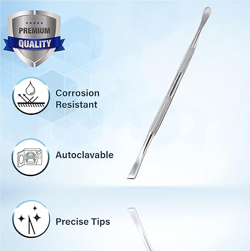 Miniatura 5 de A2Z Dental WEST W2 - Instrumento quirúrgico oral de doble extremo, extremo redondo/extremo plano, instrumento de acero inoxidable de grado O.R