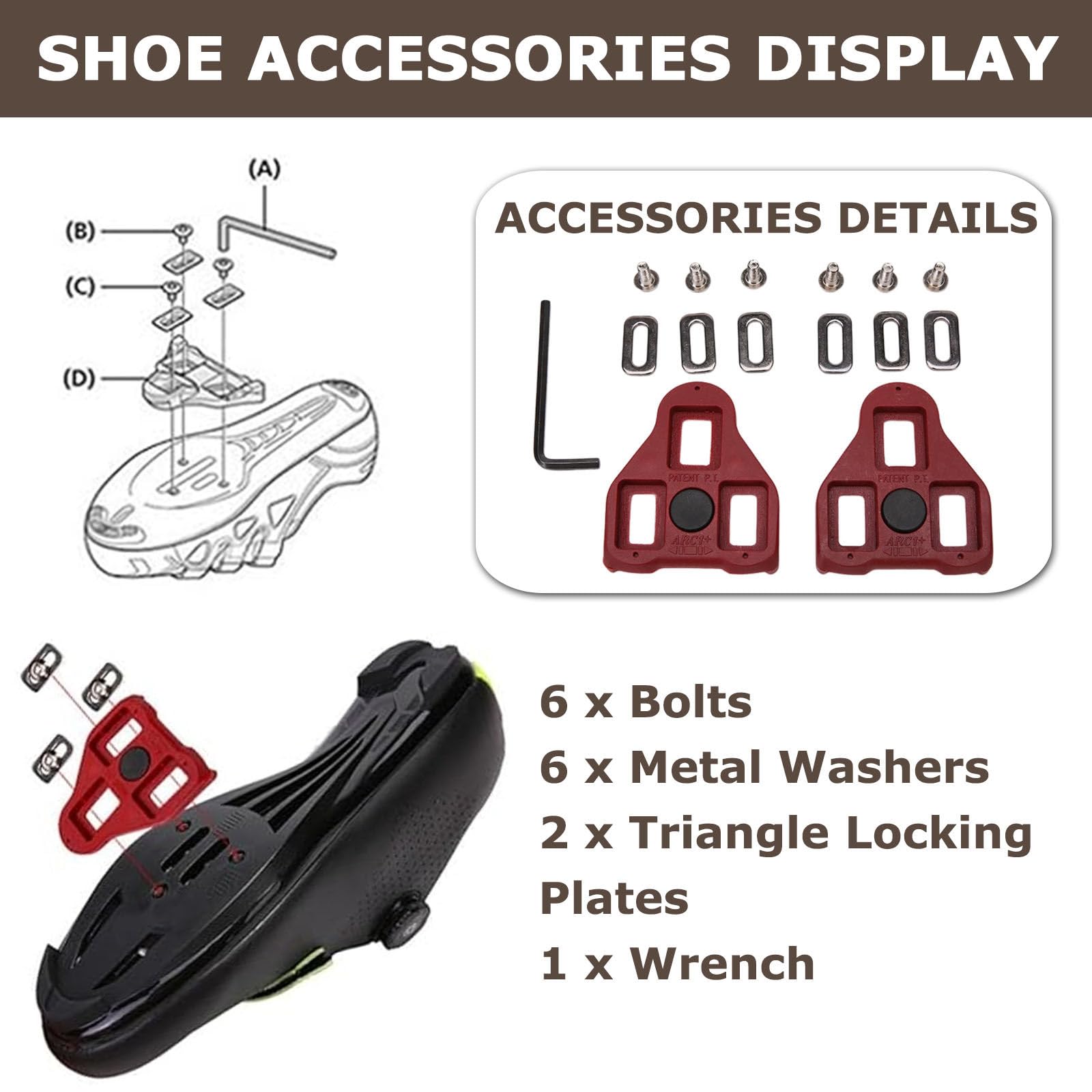 Surwin Scarpe Ciclismo Strada Uomo Donna, Scarpe Bici da Strada Unisex con Look Delta Cleats e 3 Bulloni, Design Fibbia Girevole Sneakers Antiscivolo Traspirante, 36EU-47EU