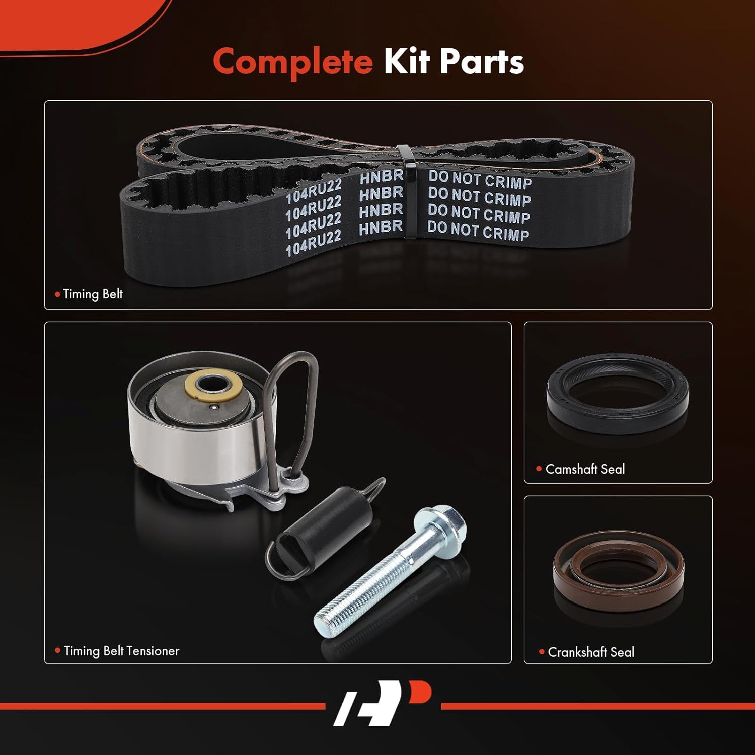 A-Premium Engine Timing Belt Kit Compatible with Honda Civic 2001 2002 2003 2004 2005 - SOHC 1.7L