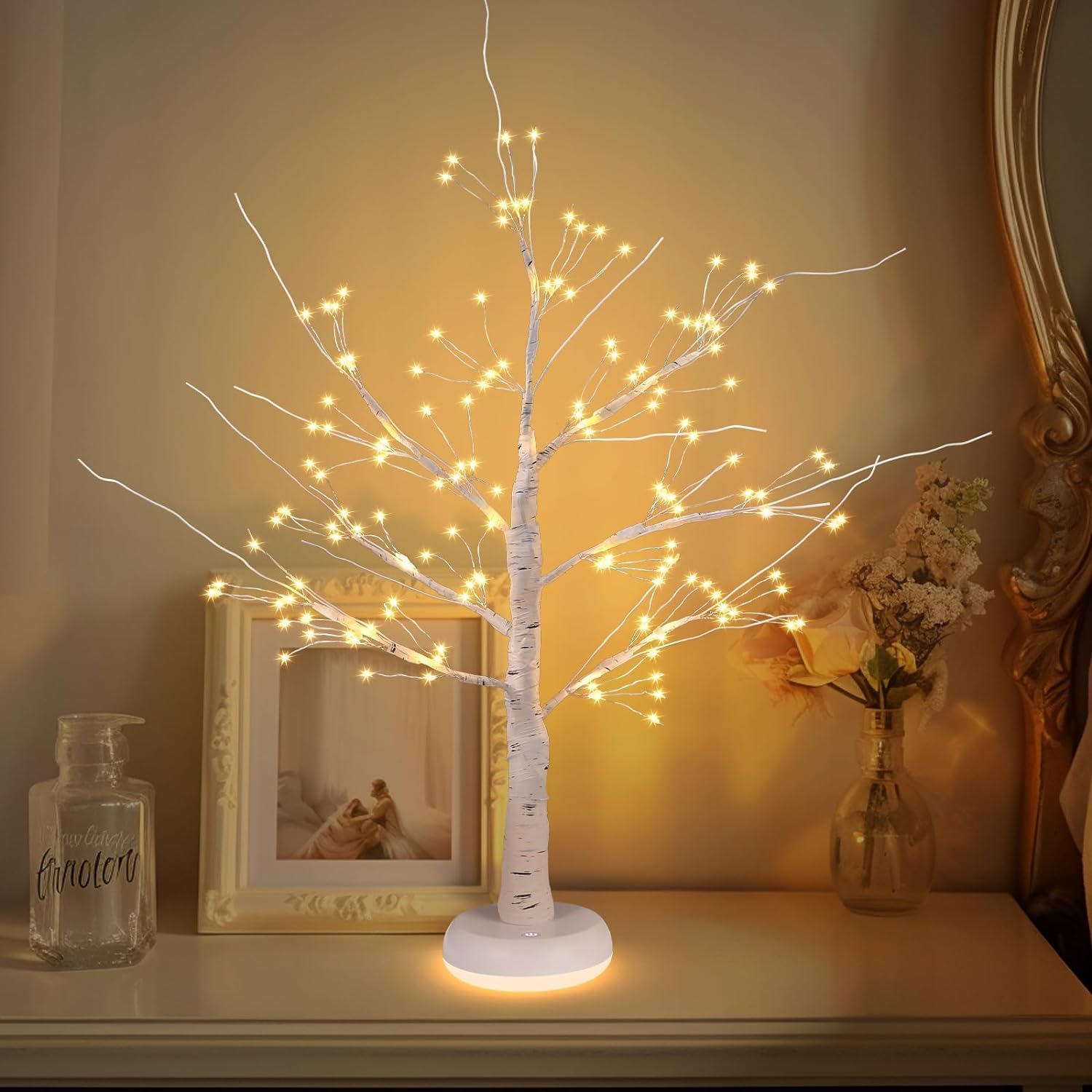 Miyole Rechargeable LED Birch Tree with Lights, Lighted