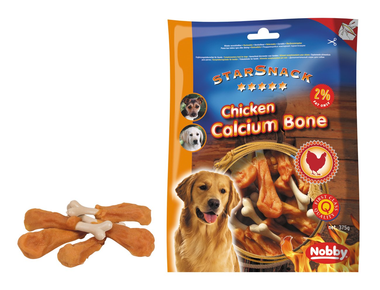 Nobby STARSNACK Barbecue Chicken Calcium Bone 375 g