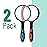Mr. Pen- Magnifying Glass, 2 Pack, 10X Magnifier, 75mm Glass Lens, Magnifier for Reading, Magnifying Glasses for Close Work, Red&Green