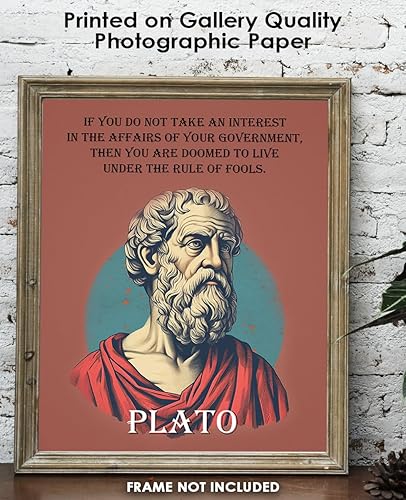 Miniatura 5 de Buzz Unplugged Inspirational Wall Art Poster The Affairs of Your Government, Plato 8x10 Motivational Wall Art & Positive Affirmations Decor for