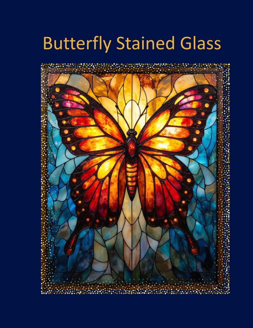 Butterfly stained Glass: coloring for Adults
