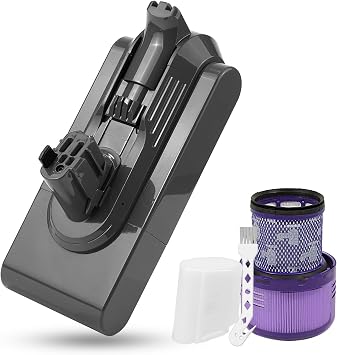 Replacement for 6200mAh V11 Battery for DysV15 Push Button Mount Battery V11 V15 SV15 SV16 SV22 970938-01 970425-01 Vacuum Cleaner Not Suitable for Screw Mounted Models