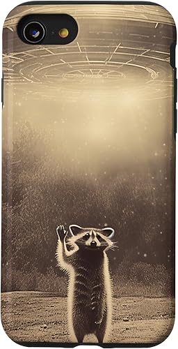 Vista 31 de iPhone 11 Pro Max Vintage alien raccoon UFO Alien Case