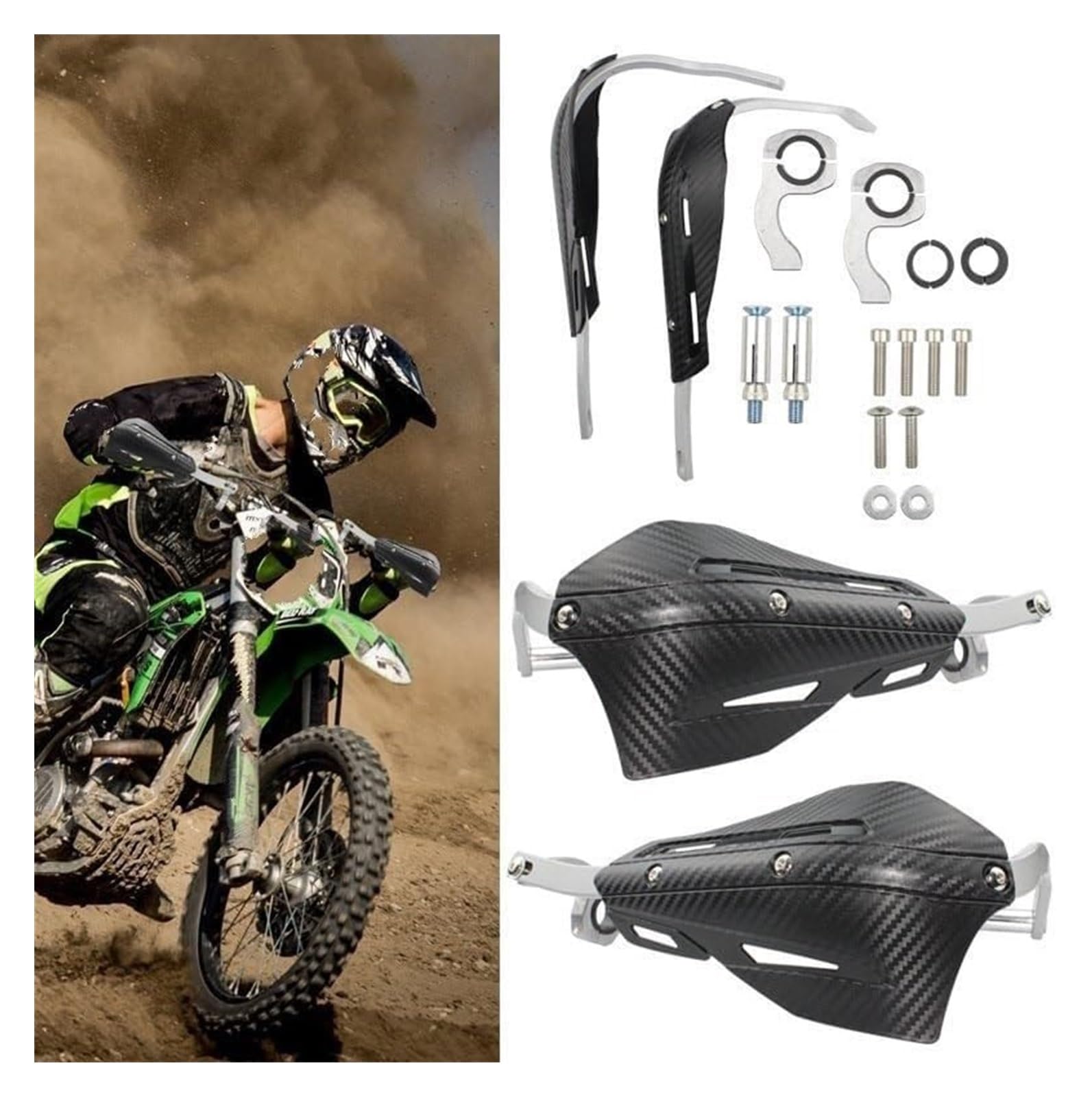 Manubrio Paramani 22mm 28mm Universale Moto Paramani Protezione Mano Protezione Caduta Carbonio Dirt Bike per Enduro