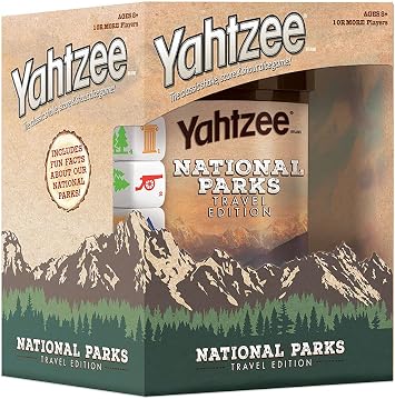 YAHTZEE National Parks Travel Edition | Classic Yahtzee Dice Game with a National Parks Theme | Perfect Travel Game for Families | Celebrate US National Parks Service
