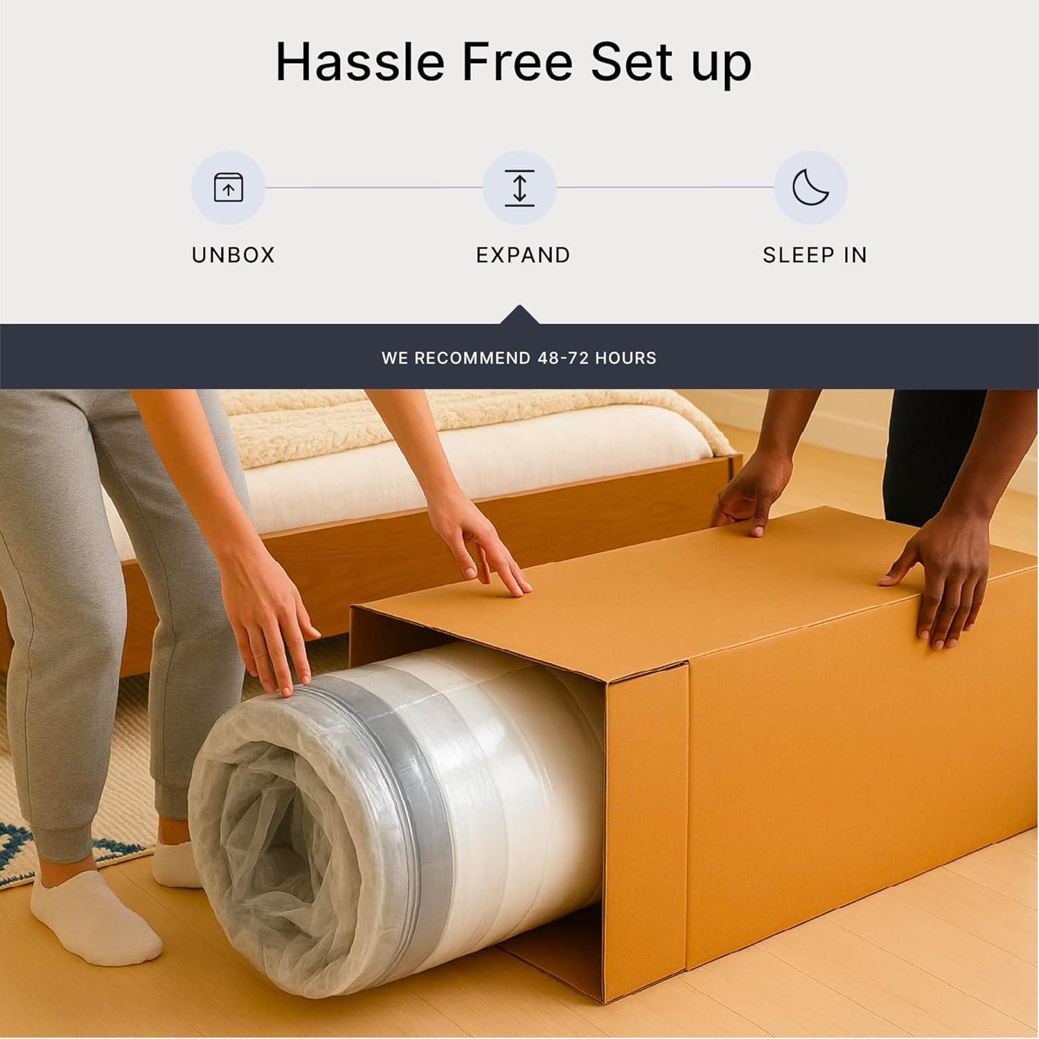 Signature Design by Ashley Queen Size Medium Firm 6 Inch Memory Foam Mattress with Breathable Quilted Cover, Fiberglass-Free, Mattress in A Box