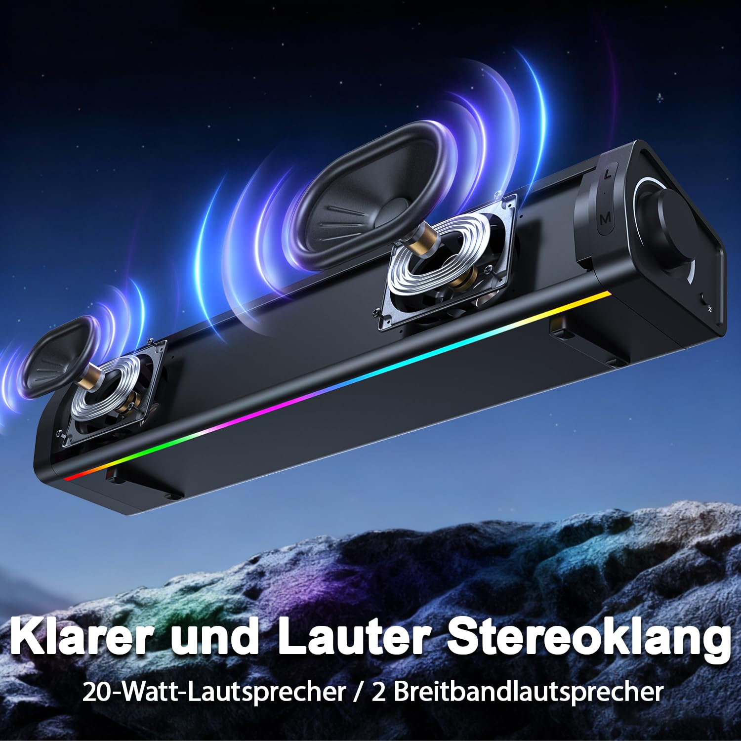 ZETIY PC Lautsprecher,USB-betrieben Computer Lautsprecher