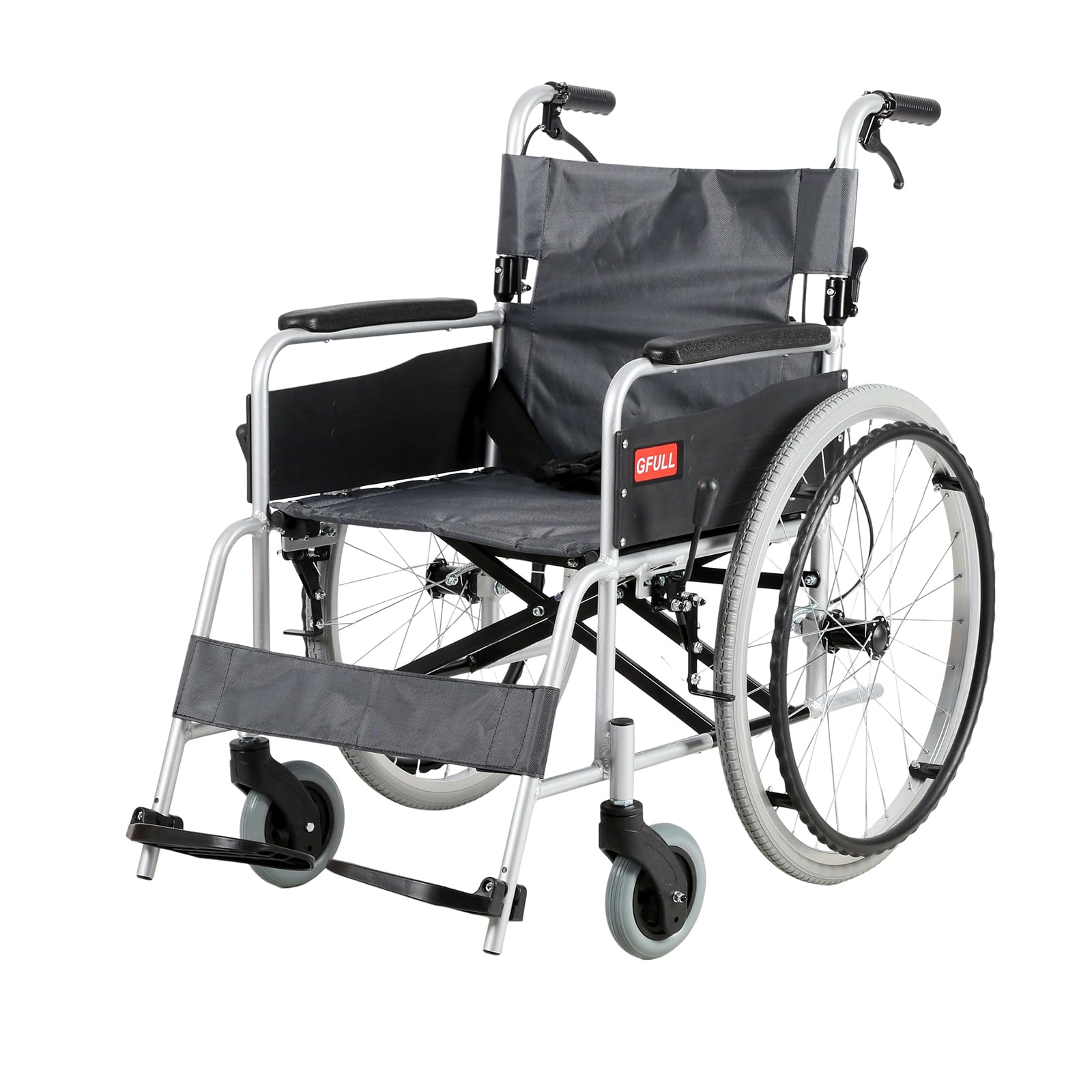 Amazon | 車椅子 軽量 折りたたみ アルミ製 介助ブレーキ付き