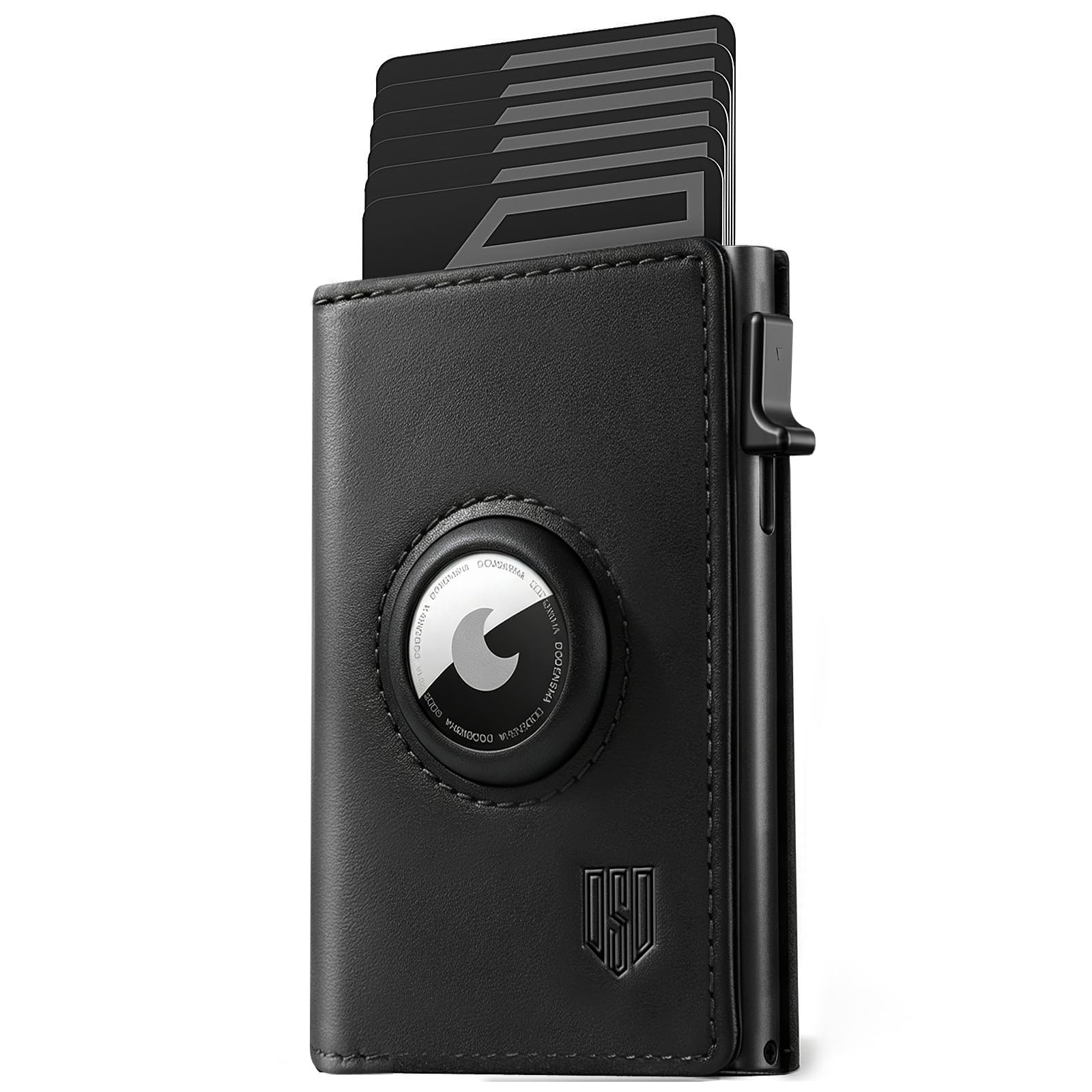 DODENSHA® AirTag* Wallet mit RFID Schut I Geldbörse Herren mit Münzfach I Smart Airtag Klein für 10+ Karten I Geldbeutel Herren Kartenetui I Slim Wallet for Men I XM-Schwarz