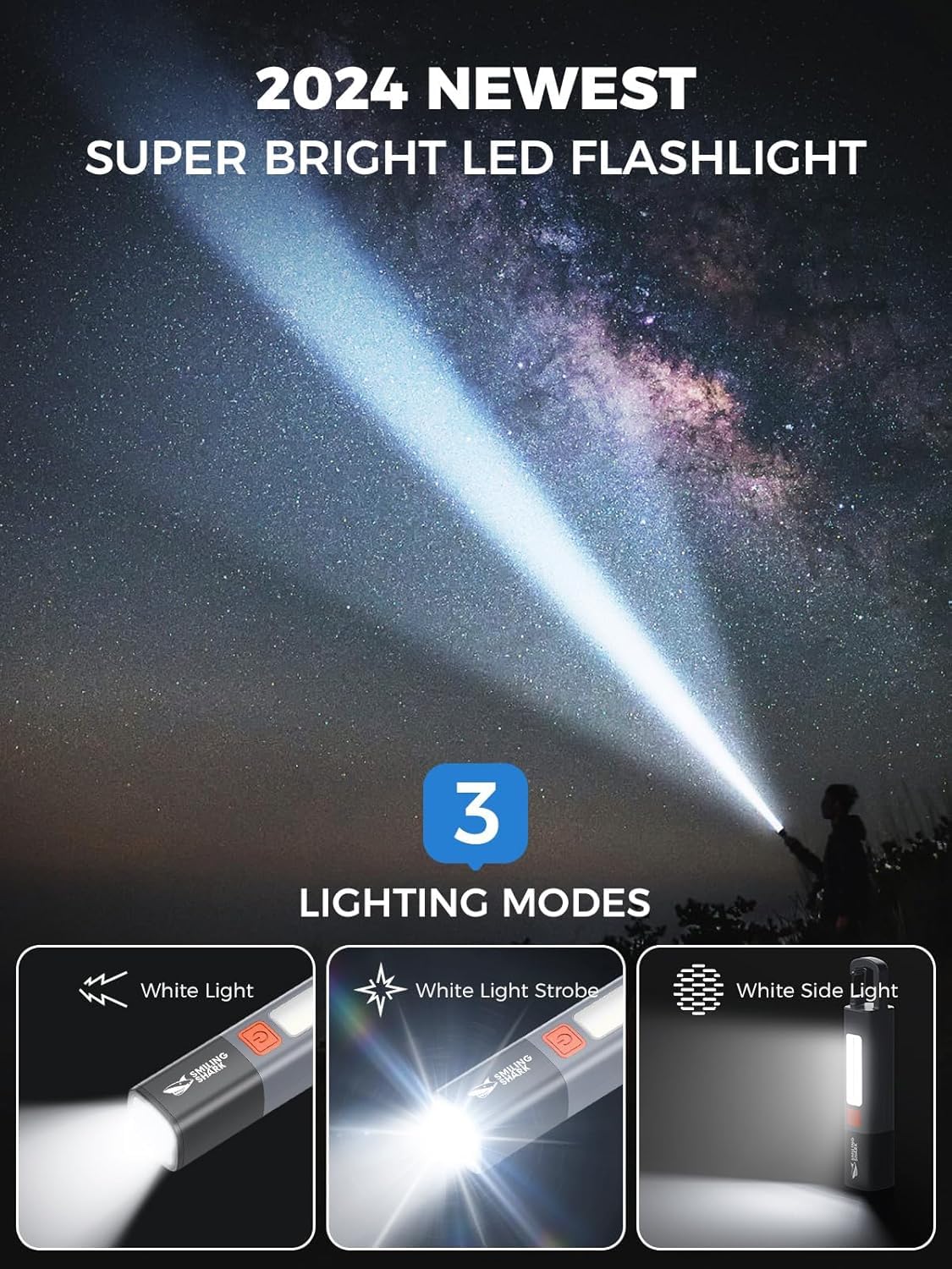 ZEKART Rechargeable Torch Light - 2-in-1 Flashlight -3 ZEKART Rechargeable Torch Light - 2-in-1 Flashlight -3