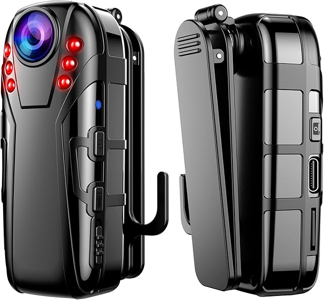 BOBLOV L02 Mini Camera, 1080P Full HD 32GB Small Body Camera , Infrared Night Vision Wearable Camera Video Recorder Dash Cam with Loop Recording Time Stamps 125 Degrees Wide Angle Camcorder