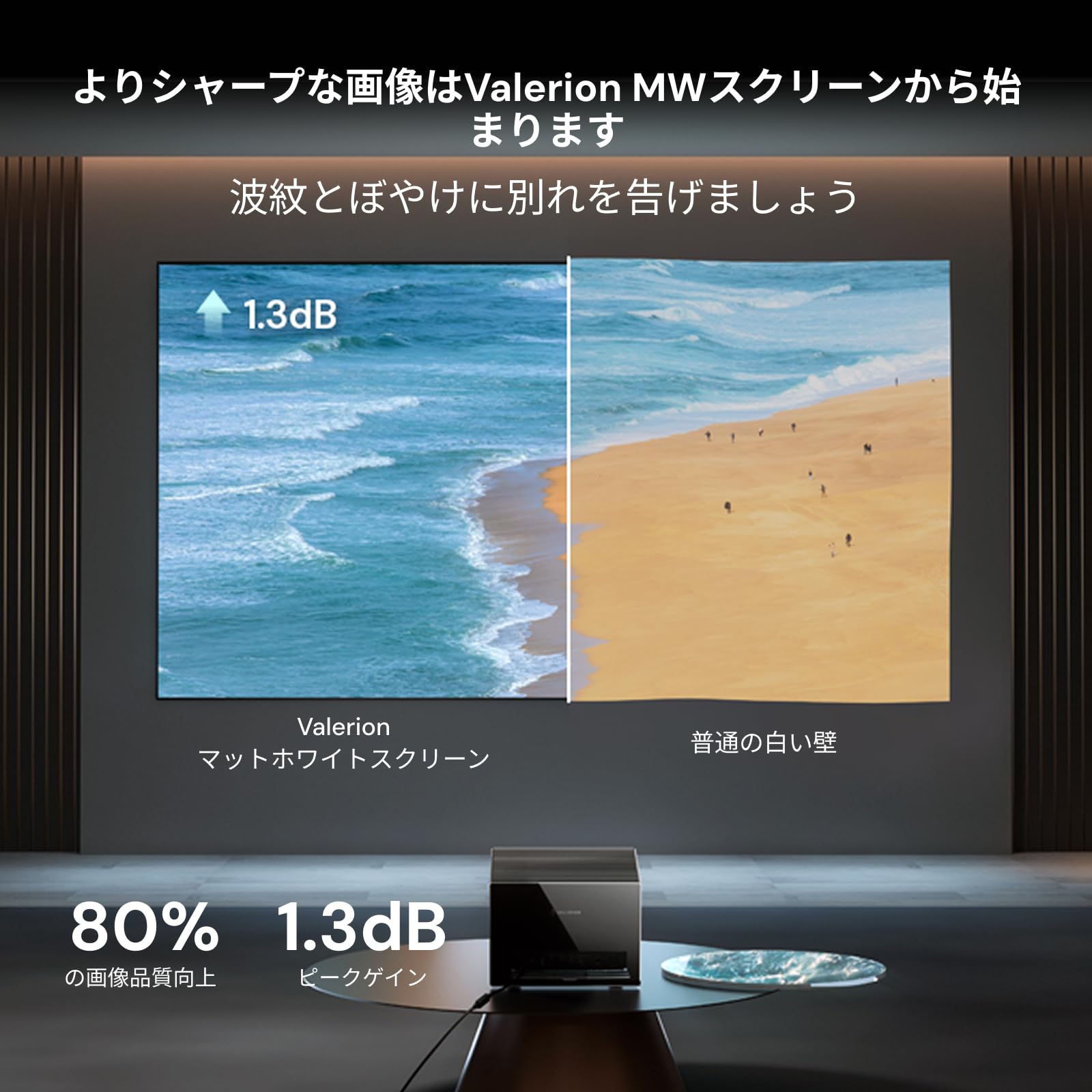 Valerion 100インチ固定フレーム プロジェクター用スクリーン Amazon | Valerion 100インチ固定フレームプロジェクター用スクリーン