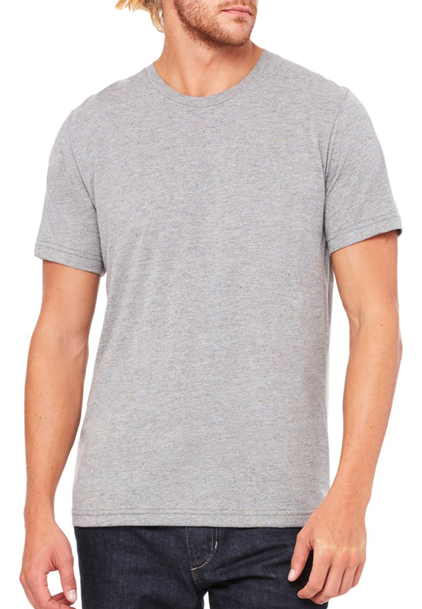 Bella 3650 Unisex Poly-Cotton Short Sleeve Tee Deep Heather Speckled44 XL