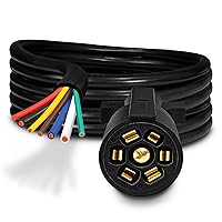 Vista 9 de True Mods - Arnés de cableado de adaptador de enchufe de remolque de 7 vías de 8 pies [Cable de cable de remolque de 7 pines]