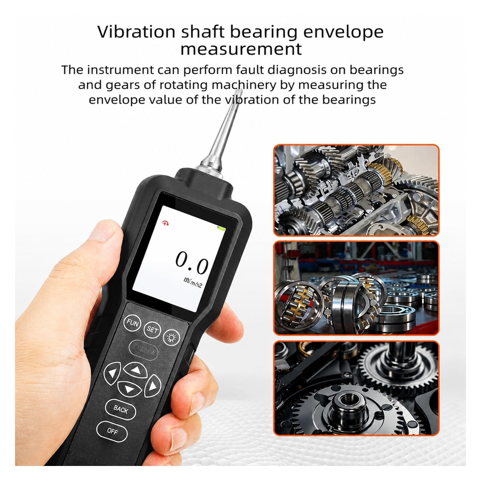 medidores de vibración, Instrumento De Inspección Vibraciones Recargable VC63D Pro