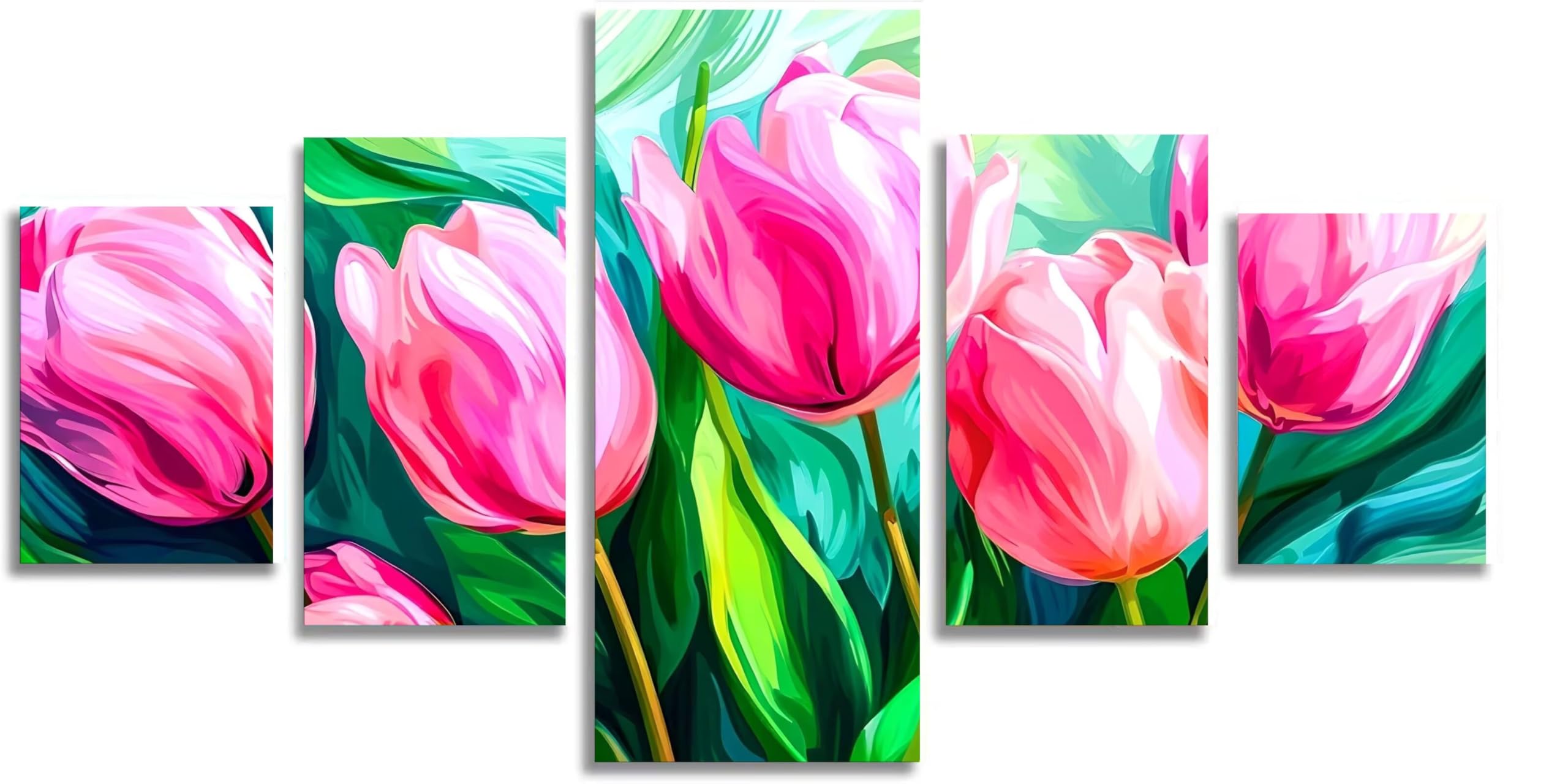 Diamond painting 5 pack tulipe Mefooge broderie diamant kit complet 200x100cm - 8