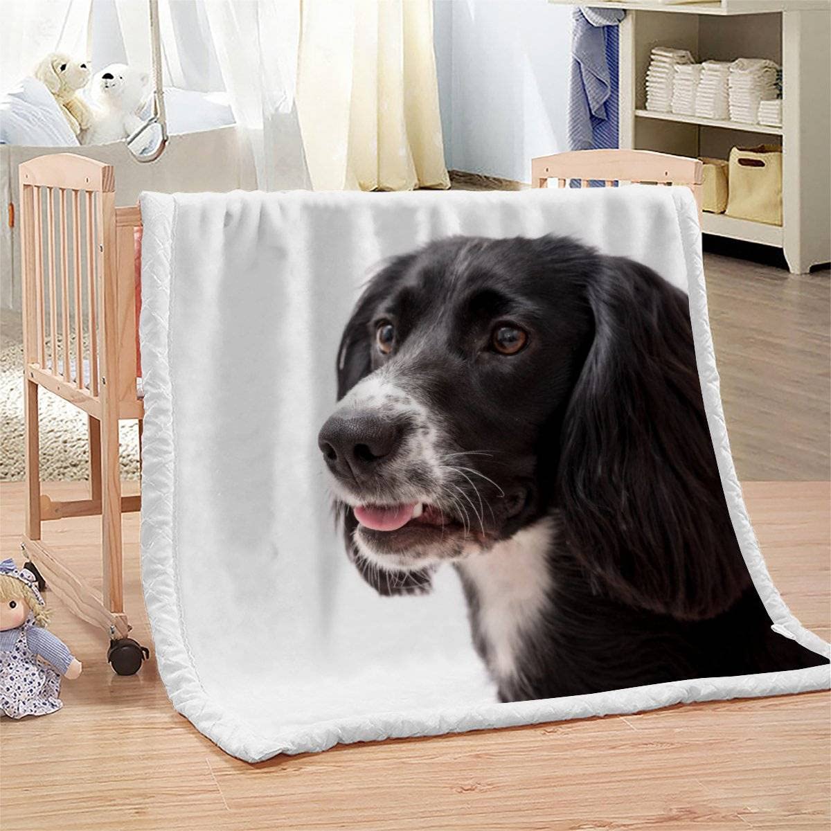 Plaid Couverture Polaire Chien De Chasse 3D Chien De Compagnie Douce Chaude Microfibre ete Hiver Couverture en Flanelle 150x200 pour Jeté de Canapé, Dessus de lit pour Enfant Fille Garcon