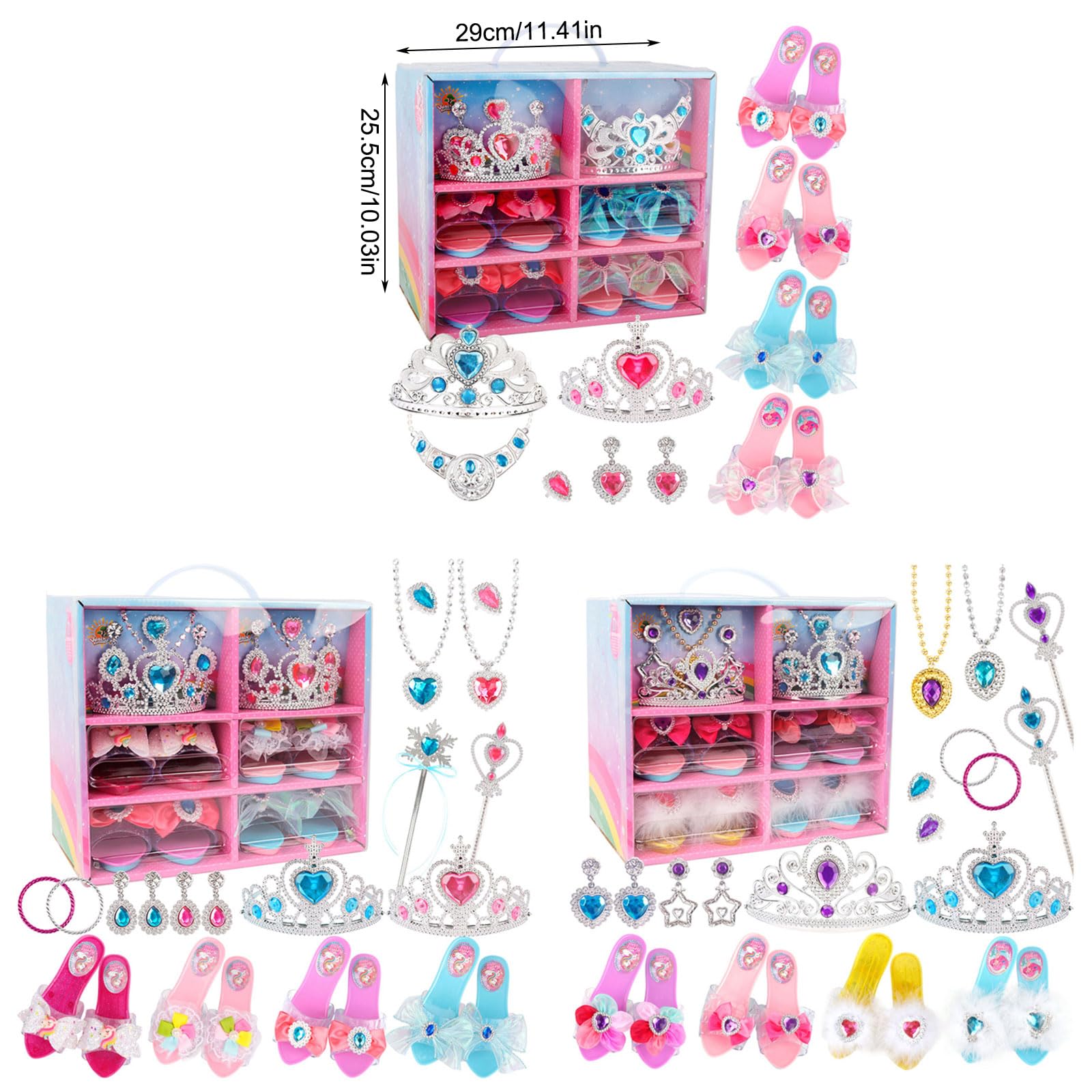 Imagination Rollenspiel Make up Set Kollektion, sicheres und langlebiges Rollenspiel Spielzeug, kreatives Anziehspielzeug Set Anziehen und Schminken von Kindern inspiriert